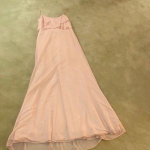 Champagne Glitter Chiffon Dress